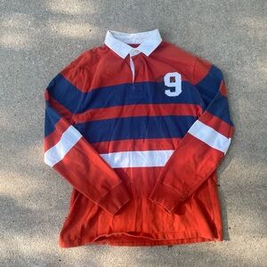 American Eagle Outfitters Red Rugby Shirt